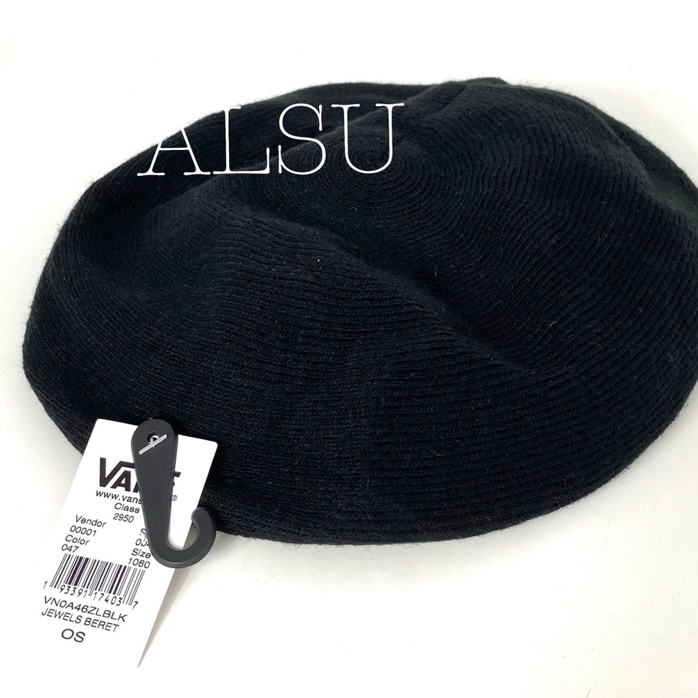 VANS JEWELS Women’s Beret Black Logo - Picture 2 of 7